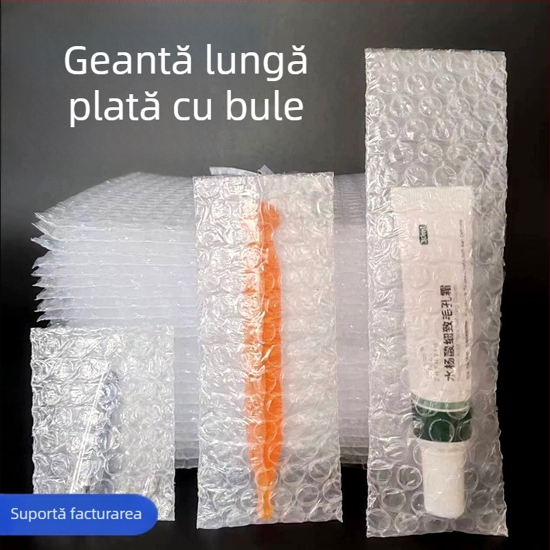 Pungă cu bule lungă, transparentă, cu folie groasă pentru ambalare antișoc