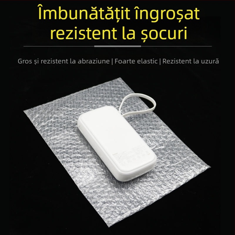 Pungă transparentă cu bule, dublu strat, pentru ambalare, cu folie perlată