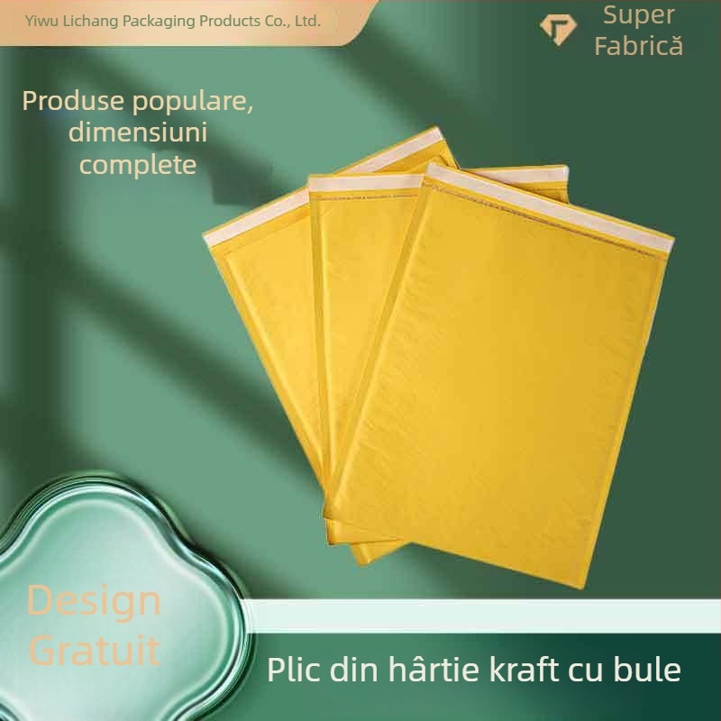 Plic cu bule din hârtie Kraft, burete de bule îngroșat pentru protecție în timpul transportului