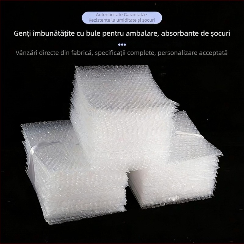Pungi cu bule pe o singură față, personalizate, cu bule mari și groase pentru protecție la șocuri; folie cu bule pentru ambalare.