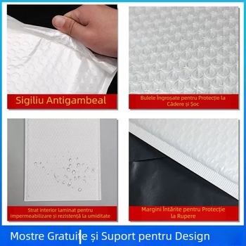 Plicuri roz cu bule, plicuri din film colorat multistrat extrudat, ambalaj cu spumă pentru haine și produse cosmetice