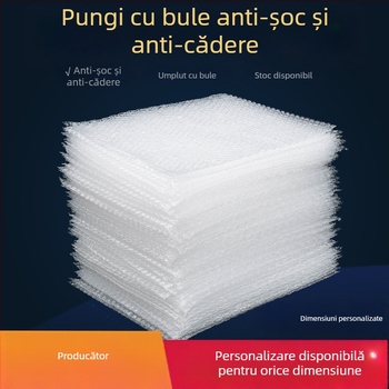 Pungă cu bule pentru ambalare, antișoc, transparentă, groasă