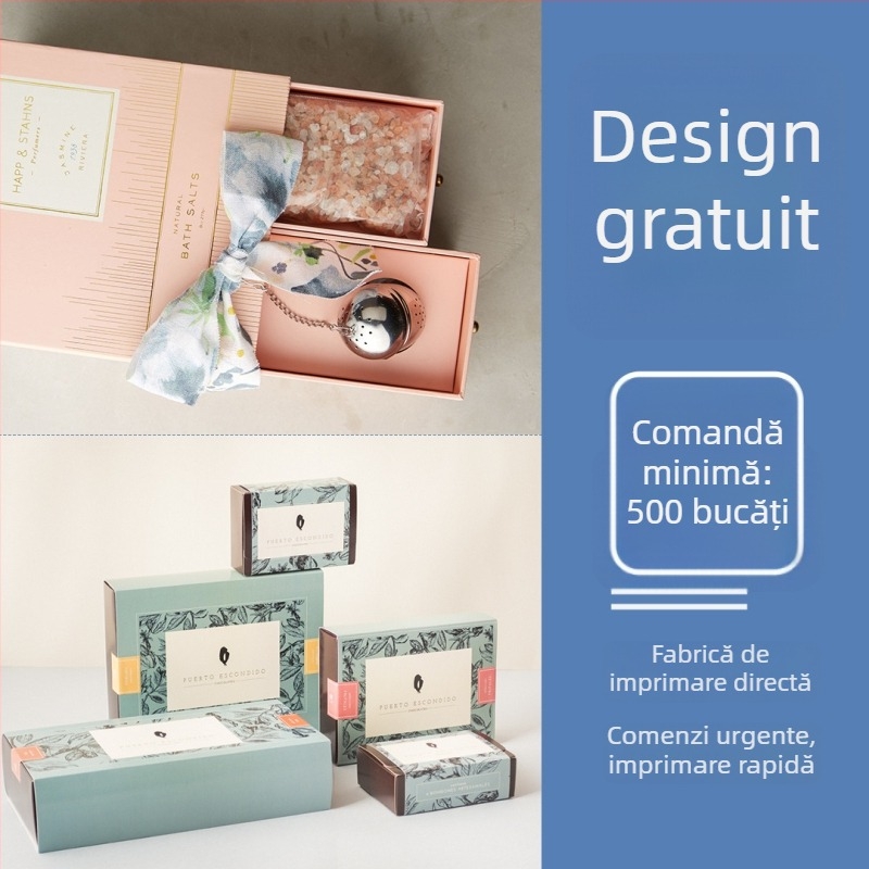 Cutie cadou cu capac rabatabil pentru îngrijire a pielii și cosmetice, ambalaj personalizat pentru suplimente alimentare