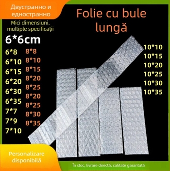 Saci mici cu bule pentru ambalare, benzi lungi de folie cu bule impermeabile, folie antișoc pentru ambalare