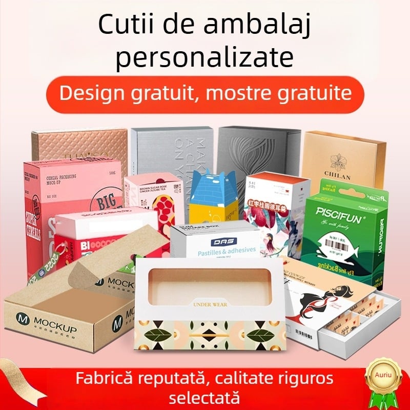 Cutie de ambalaj pentru produse cosmetice - carton alb, cutie color cu imprimare, personalizare