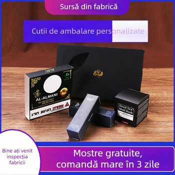 Cutie personalizată pentru ambalarea cosmeticelor – cutie albă din carton, cutie ondulată cu imprimare pentru îngrijirea pielii