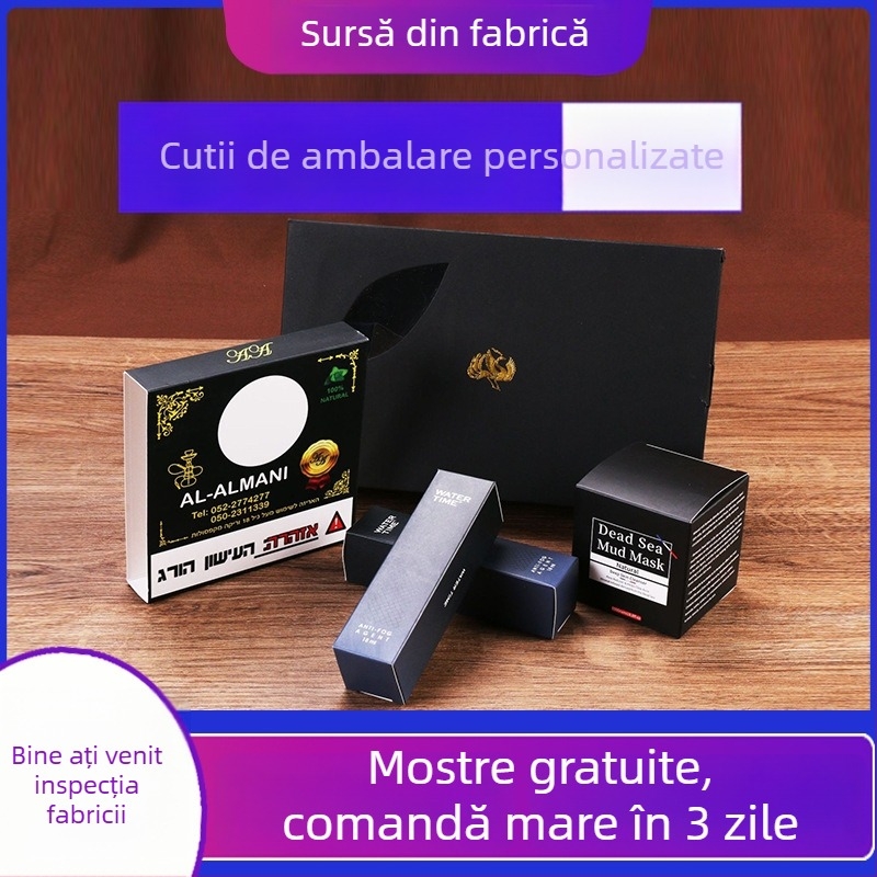 Cutie personalizată pentru ambalarea cosmeticelor – cutie albă din carton, cutie ondulată cu imprimare pentru îngrijirea pielii