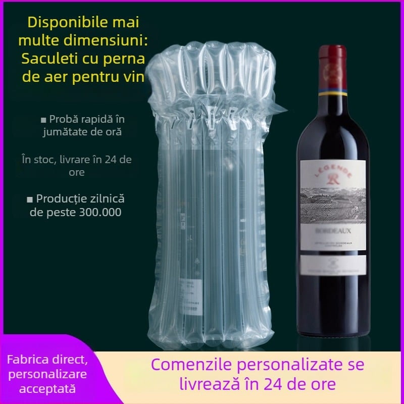Geantă cu coloană de aer pentru obiecte fragile, ambalaj amortizant, personalizabil