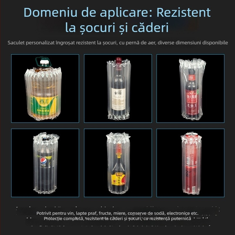 Geantă cu coloană de aer pentru obiecte fragile, ambalaj amortizant, personalizabil