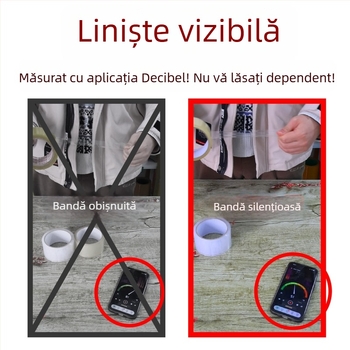 Bandă transparentă de sigilat pentru birou, cu zgomot redus pentru ambalare