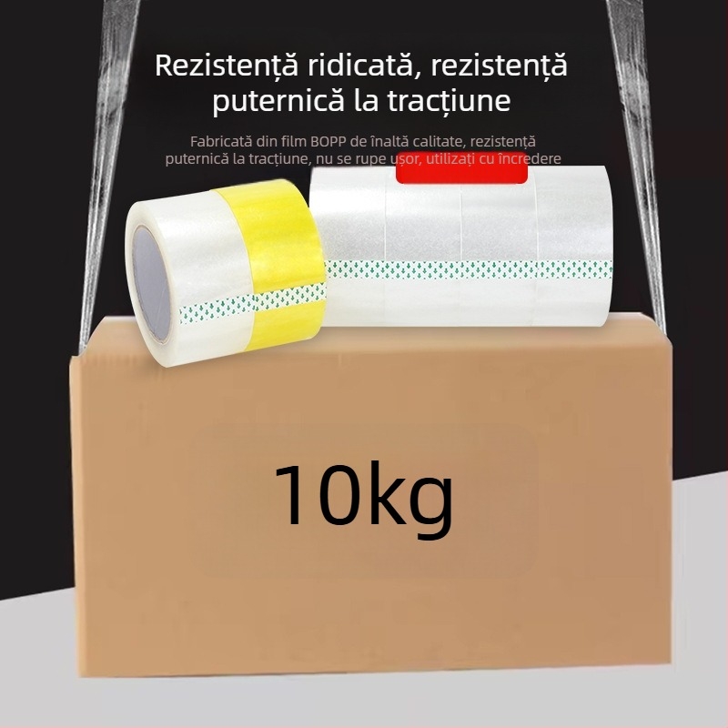 Bandă de sigilare transparentă, personalizabilă, cu imprimare a logo-ului mărcii, viscozitate înaltă pentru ambalaje