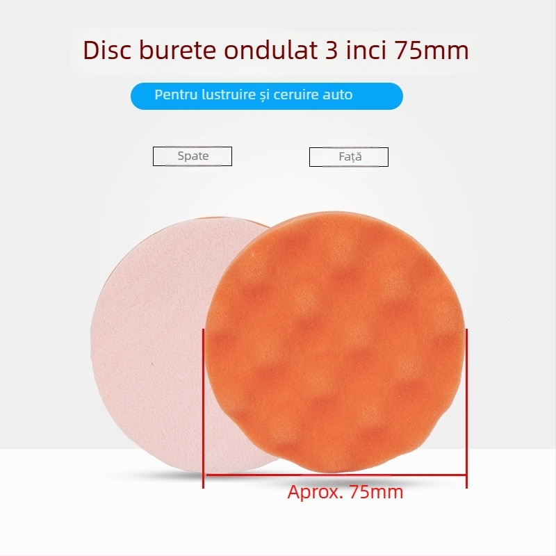Longcheng kit de polisare auto: plăci de burete plate și ondulate, mingi de burete și discuri de polisare