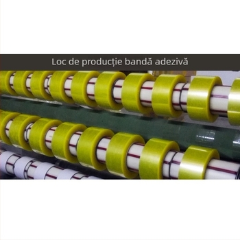 Bandă de sigilare pentru ambalaje, bandă BOPP rezistentă la apă, bej transparent, lungime 130 m, lățime 45–55 mm