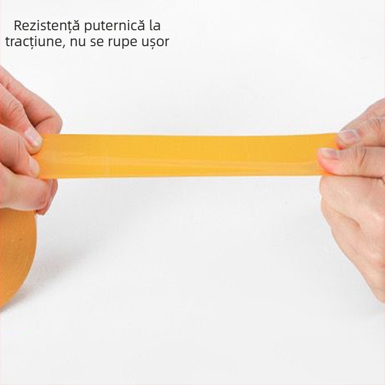 Bandă de sigilare pentru ambalaje, bandă BOPP rezistentă la apă, bej transparent, lungime 130 m, lățime 45–55 mm