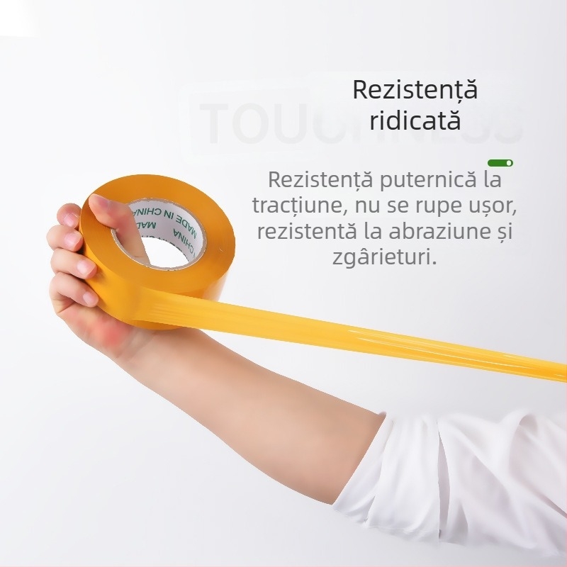 Bandă de ambalare cu siglă personalizată, bandă adezivă transparentă, bandă de siguranță bej pentru carton