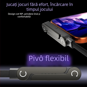 Cablu de date cu încărcare rapidă, 240W, cu suport pentru telefon, compatibil cu iPhone 15/17, telefoane mobile și tablete