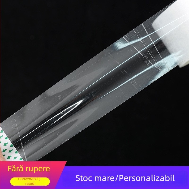 Bandă de ambalare BOPP transparentă, cu vâscozitate înaltă și rezistență la abraziune, grosime 60 mm, lățime 5,5 cm, lungime 130 m