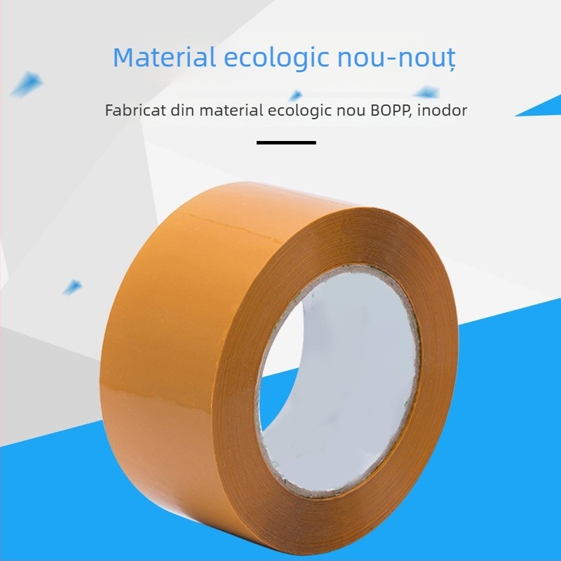 Bandă transparentă de ambalare BOPP, 40 µm, lățime 45/48/55 mm, lungime 50/100 m, adeziv pe bază de apă, personalizare disponibilă
