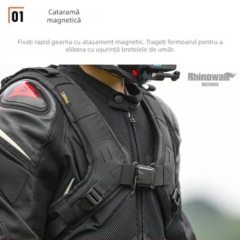 Rhinowalk Geantă pentru cască de motocicletă, rucsac impermeabil pentru echipament și depozitare