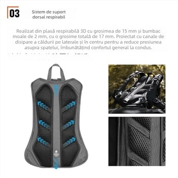 Rhinowalk Geantă pentru cască de motocicletă, rucsac impermeabil pentru echipament și depozitare