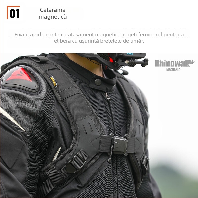 Rhinowalk Geantă pentru cască de motocicletă, rucsac impermeabil pentru echipament și depozitare