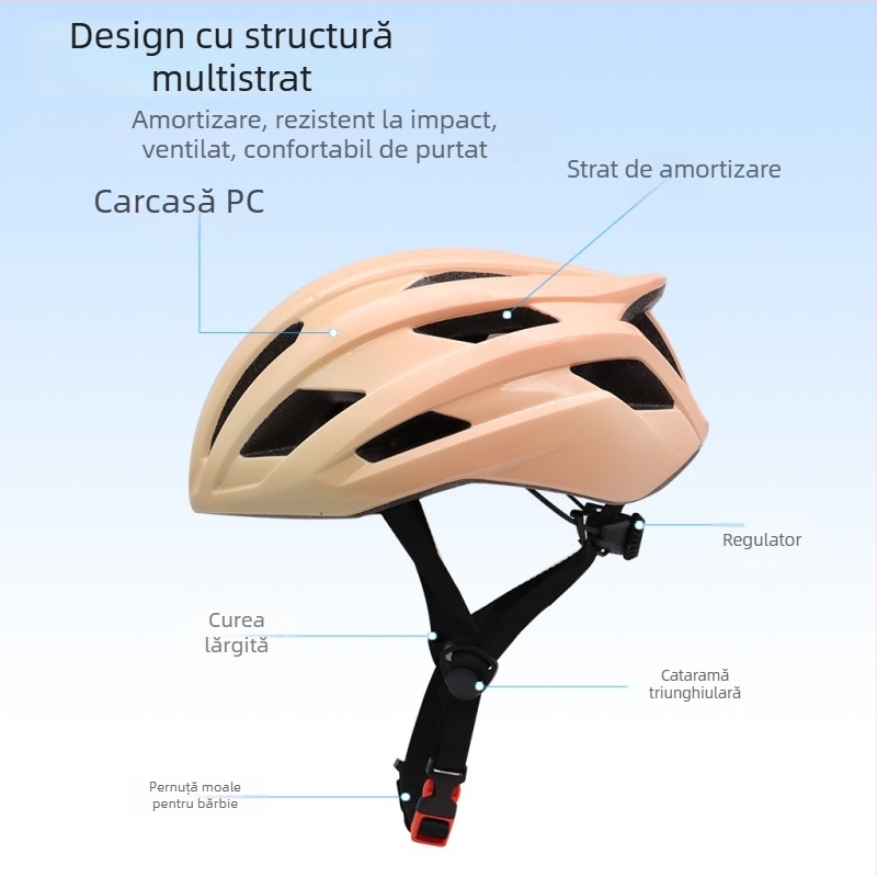 Cască de bicicletă respirabilă, unisex, cu design integrat pentru biciclete de munte și de drum