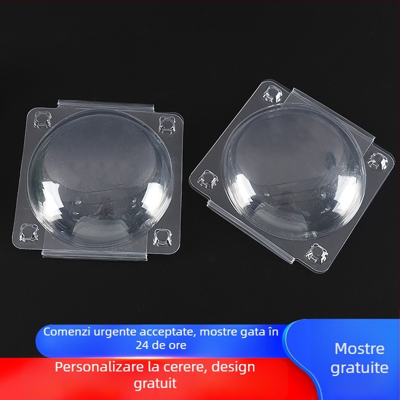 Cutie blister transparentă pliabilă pentru haine și obiecte de uz zilnic, capac blister cu model din cauciuc, tavă interioară din PET pătrată