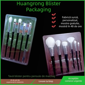 Set personalizabil pentru baza de pensule de machiaj cu tavă blister, ambalaj transparent, blister cutie, set complet de produse cosmetice