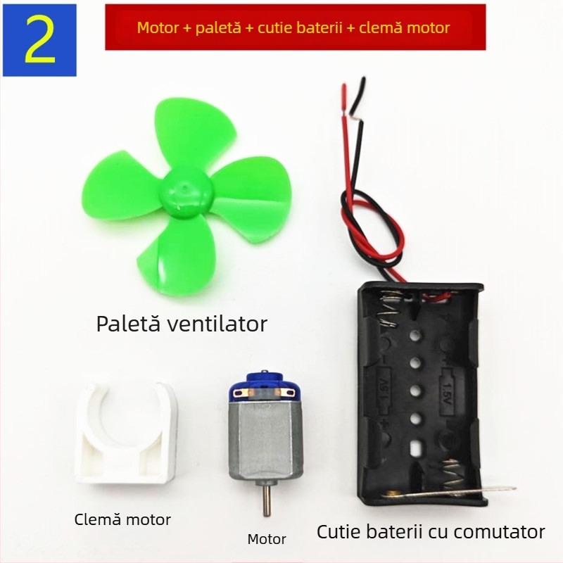 Navă pentru experimente științifice cu motor electric mic și elice mică, model de vas 1:30, realizat manual