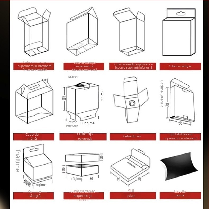 Cutie transparentă din PVC cu imprimare, PET, ambalaj ecologic transparent cu capac pentru bijuterii