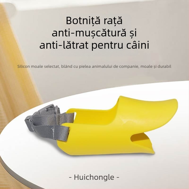 Botniță pentru câini, formă de cioc de rață, anti-lătrat și anti-inghițire a obiectelor, Teddy stil pentru pui