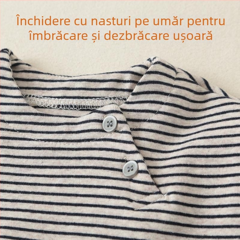 Salopetă bebeluș cu bretele, din bumbac, mâneci lungi, stil coreean, pentru primăvară-toamnă, pentru băieți 1–3 ani