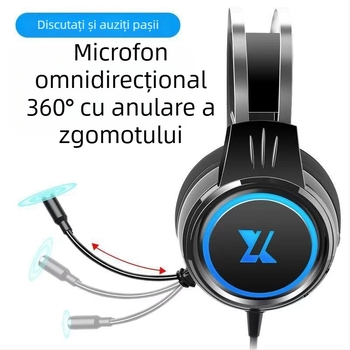 Cască de gaming cu fir X8, mufă 3,5 mm, pentru PC și laptop