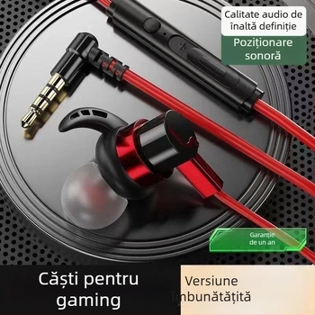 Cască de gaming cu fir, compatibilă cu Black Shark, Redmi K50/K40, Honor, OPPO și vivo, cu controale pe cablu
