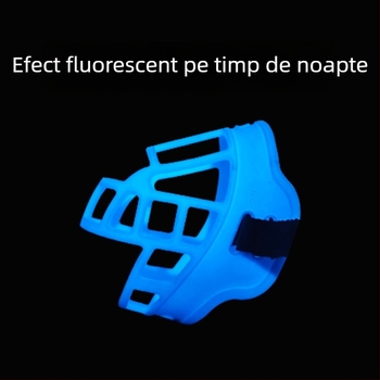 Botniță din silicon pentru câine, protecție împotriva mușcăturilor și a lătrătului, strălucitor în întuneric