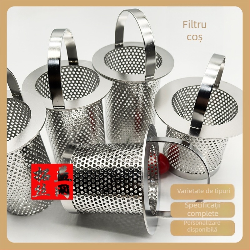 Filtru din oțel inoxidabil 304 tip coș cu cartuș de filtrare și ecran