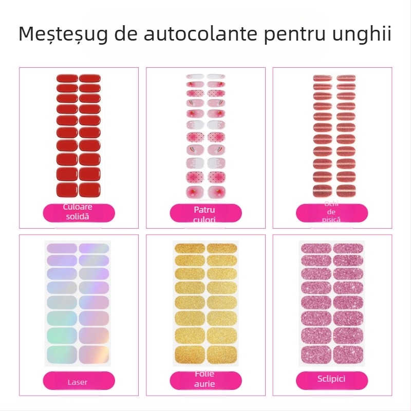 Autocolante personalizate pentru unghii gel DIY, autocolante pentru unghii copii