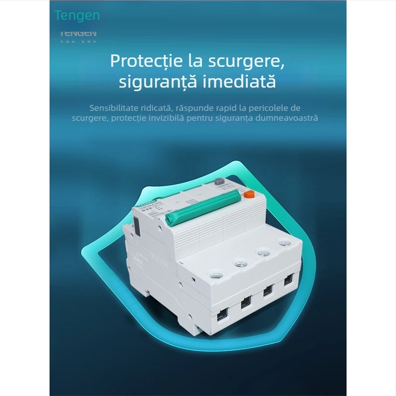 Tianzheng întrerupător de curent de scurgere, tip D, corp îngust, model TGB1NLE-63Y, tip putere, întrerupător mic de scurgere