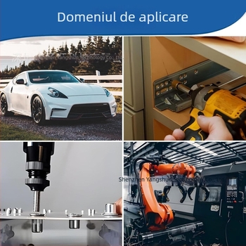 Kit de 165 bucăți rivet-nuts din oțel inoxidabil 304, M3–M10, cap plat, model cu nervuri verticale