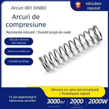Arc de compresie din oțel inoxidabil, diametru mare, cu revenire înaltă și absorbție a șocurilor, arc de revenire și arc de presiune
