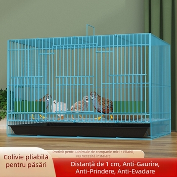 Cușcă mare din fier pentru păsări – pentru prepelițe, pui și găini mici