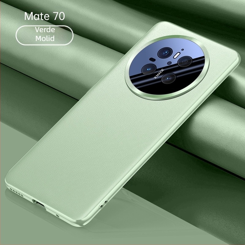 Carcasă Huawei Mate70 Series cu acoperire totală, piele artificială și lentilă acrilică, stil business lux modern