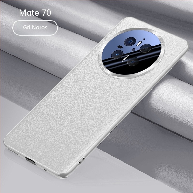 Carcasă Huawei Mate70 Series cu acoperire totală, piele artificială și lentilă acrilică, stil business lux modern