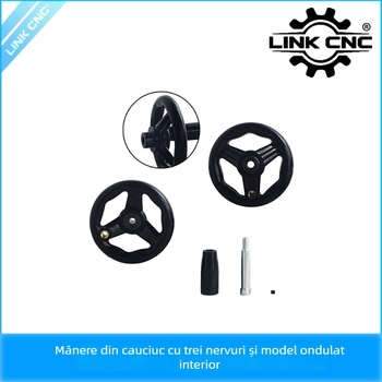 Link CNC mânere Bakelit rotund cu nervuri, cu trei spițe pentru mașini-unelte