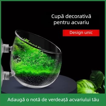 Cupă mini pentru amenajare acvatică în acvariu cu plante acvatice