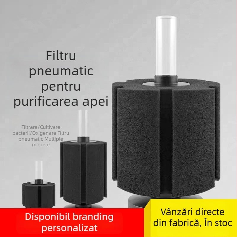 Filtru pentru acvariu cu bumbac biochimic, aerare pneumatică, filtrare silențioasă și curățare automată
