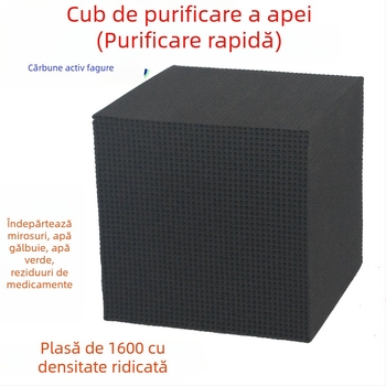 Material filtrant din cărbune activ pentru acvariu – elimină apa galbenă și mirosurile, purifică apa, formă cubică