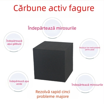 Material filtrant din cărbune activ pentru acvariu – elimină apa galbenă și mirosurile, purifică apa, formă cubică