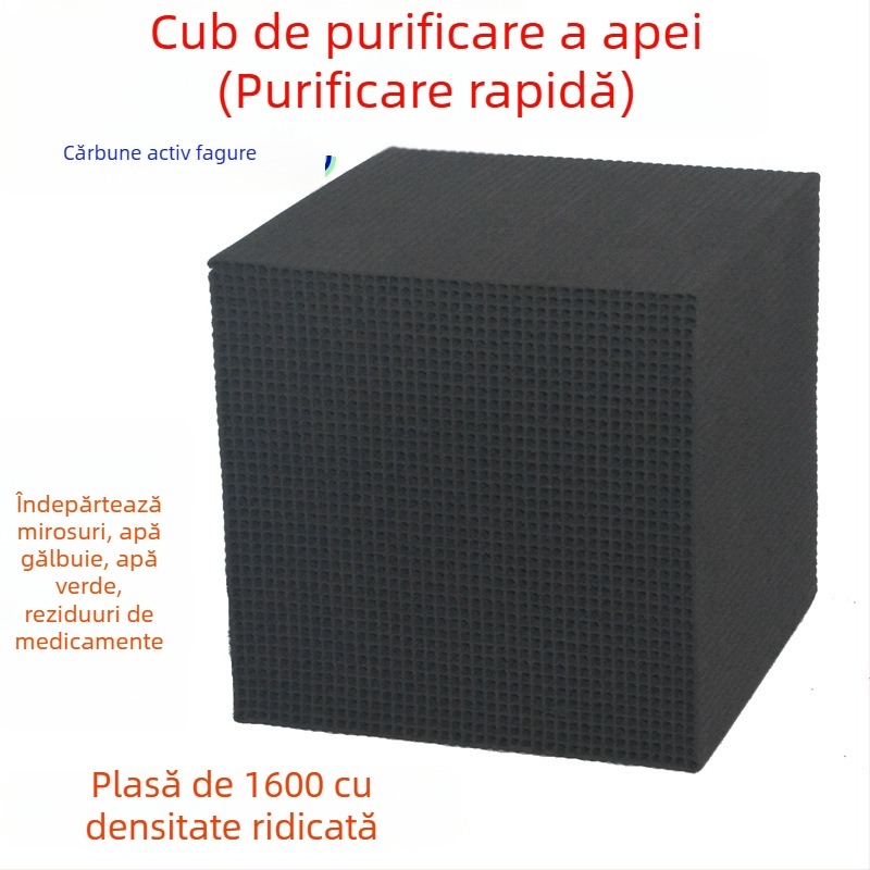 Material filtrant din cărbune activ pentru acvariu – elimină apa galbenă și mirosurile, purifică apa, formă cubică