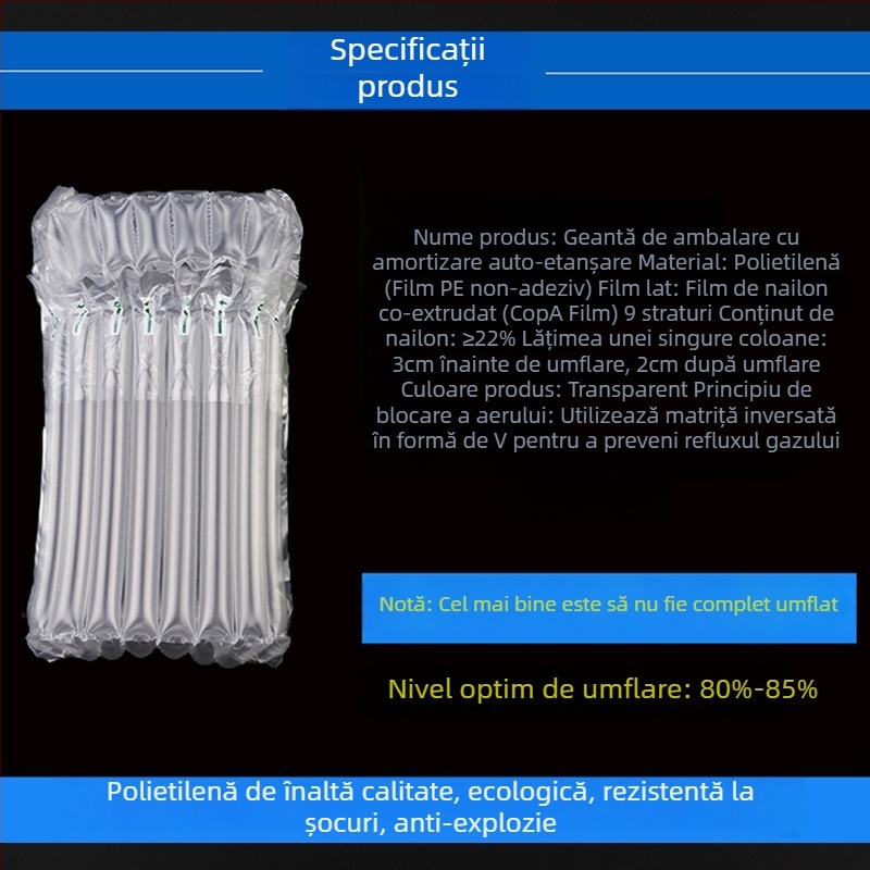 Geantă cu coloane de aer de 20, 43 cm, rolă de coloane cu bule, material de ambalare îngroșat